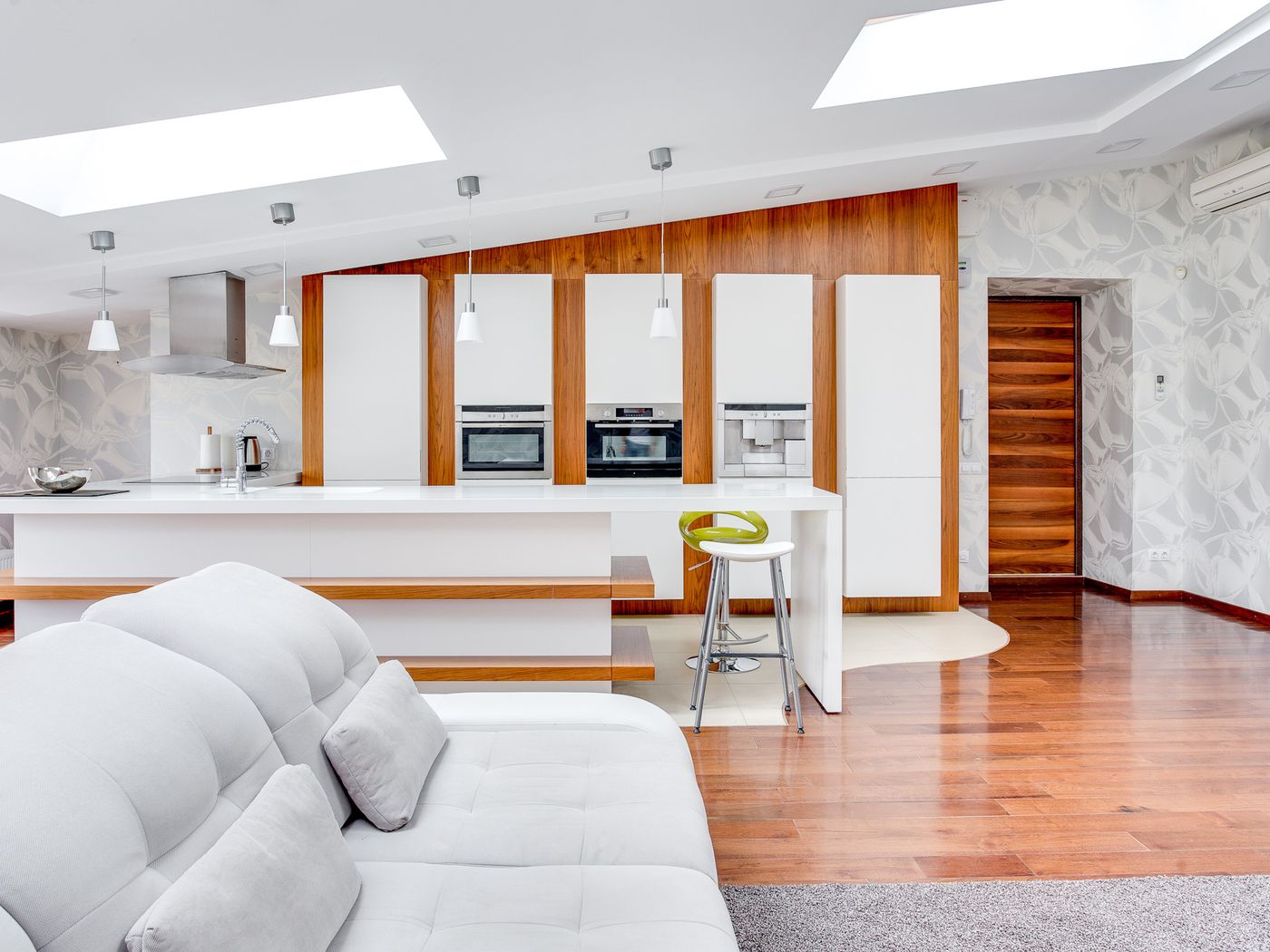 Loft conversion with pitched ceiling and roof windows in Birmingham
