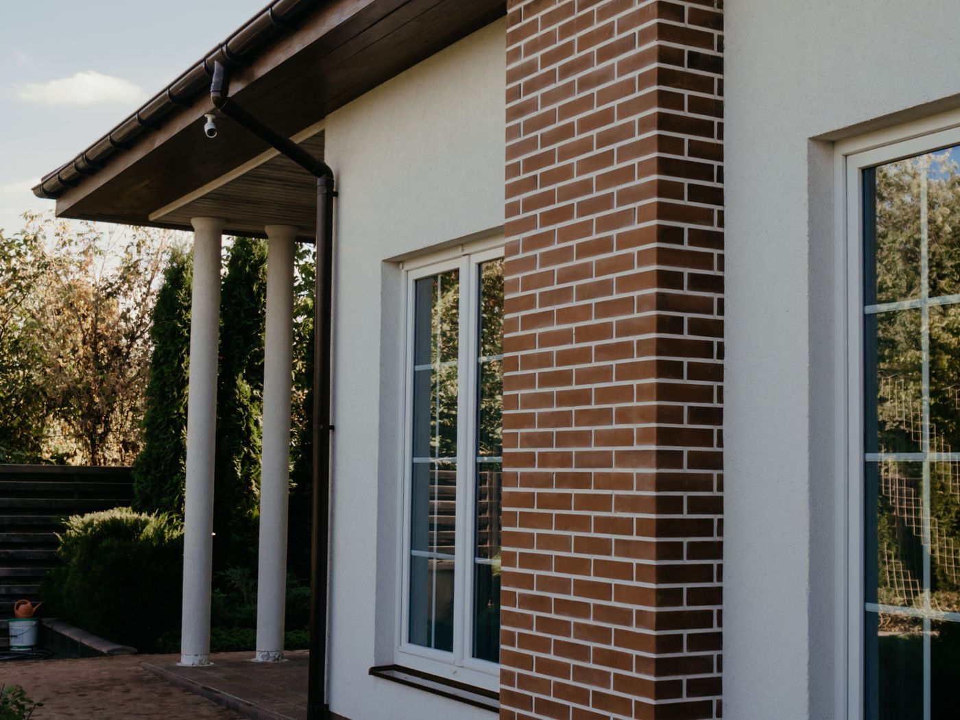 Traditional brick chimney and party wall detail on a Birmingham terrace